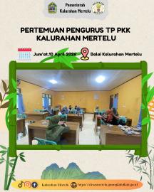 Pertemuan rutin pengurus TP PKK Kalurahan Mertelu